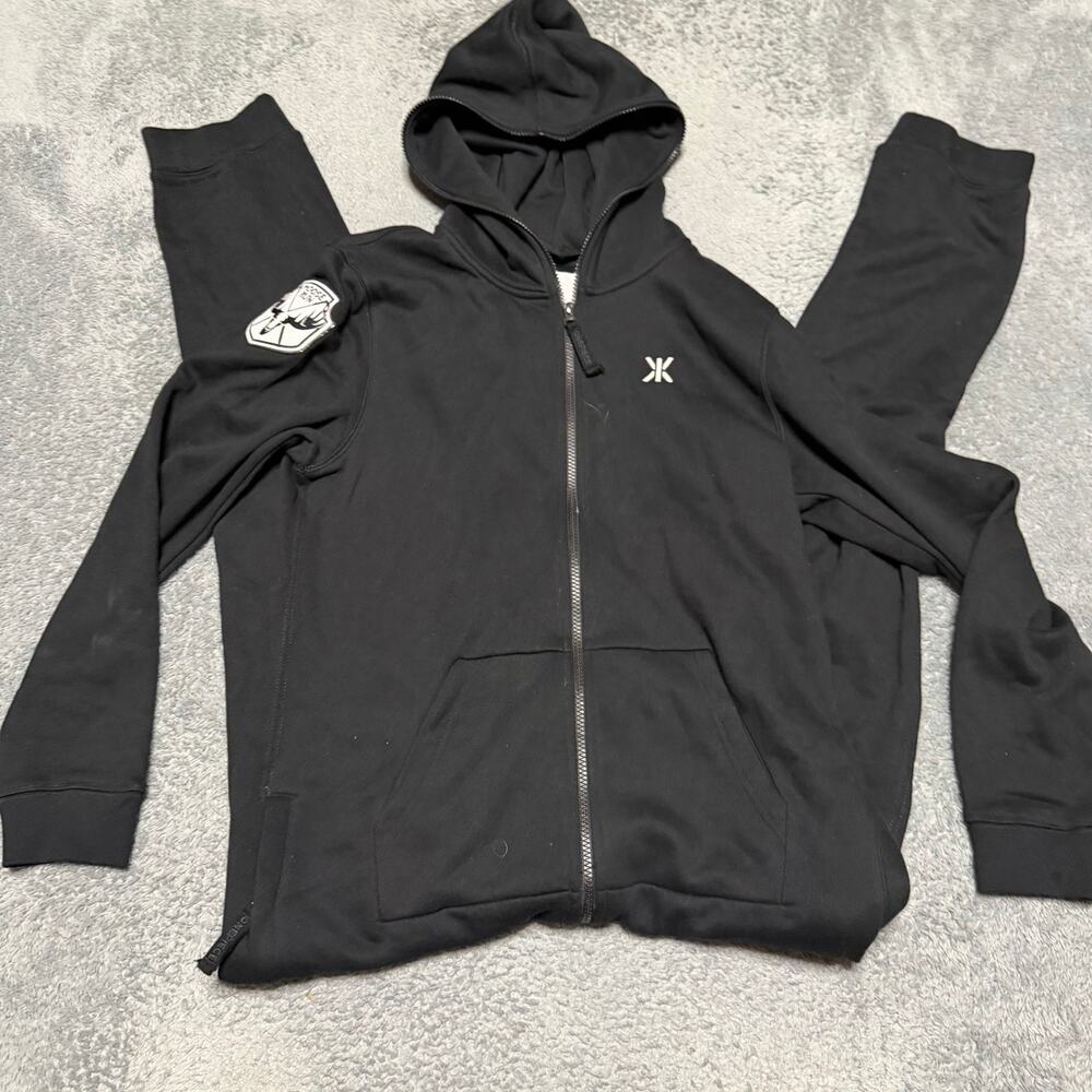 OnePiece The Norwegian Original Hooded Jumpsuit Size Medium Black Sleep